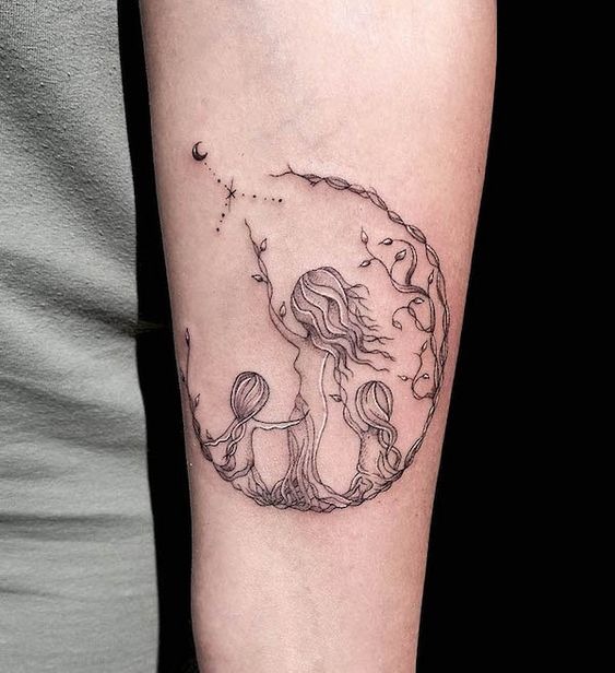 Cosmic Connection Tattoo Design