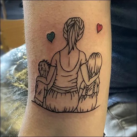 Heartfelt Embrace Tattoo Design