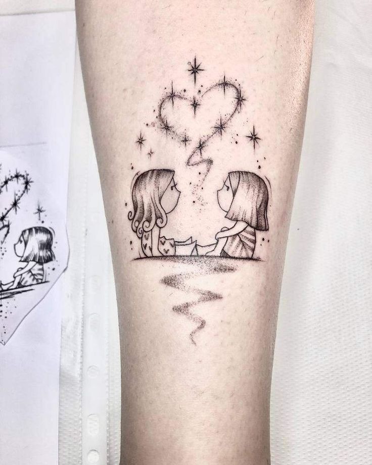 Starlit Dialogues Tattoo Design