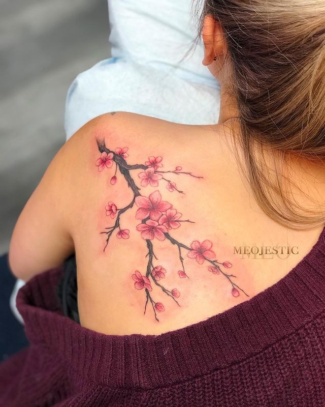 Another Branch of Blossoms Tattoo Design