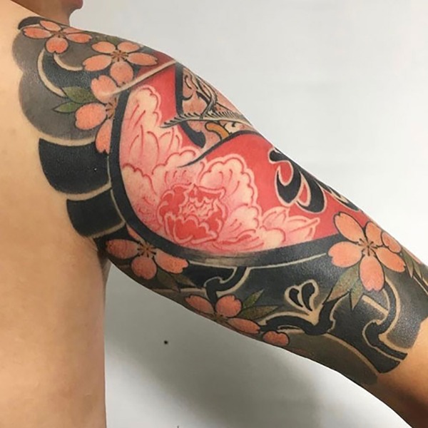 The Bright, Blossom-Centric Half Sleeve Cherry Blossom Tattoo Designs Tattoo Design