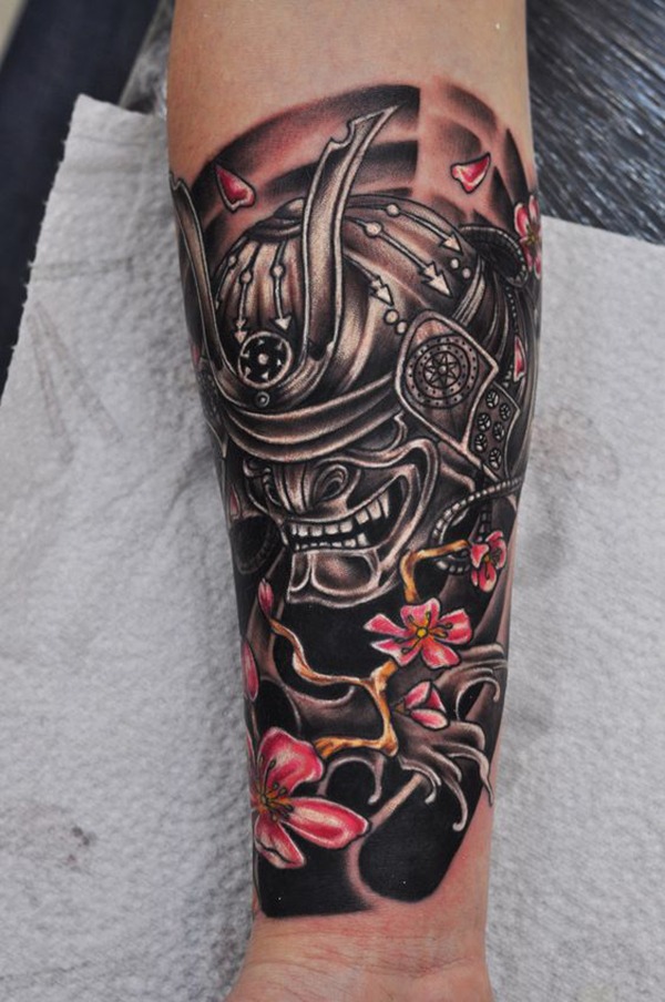 The Determined, Menacing Samurai Tattoo Design