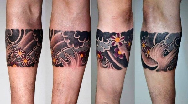 The Floral, Watery Arm Band Tattoo Design