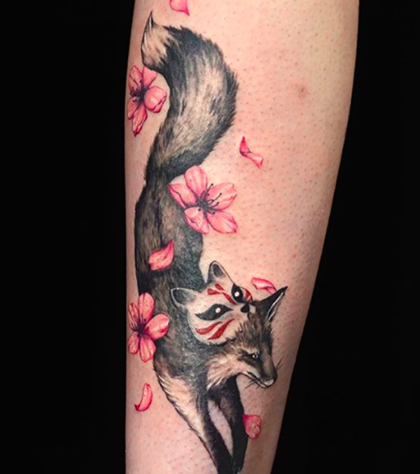 The Free and Unmasked Fox Tattoo Design