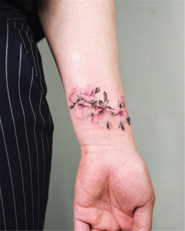 The Small Pastel Cherry Blossom Tattoo Tattoo Design