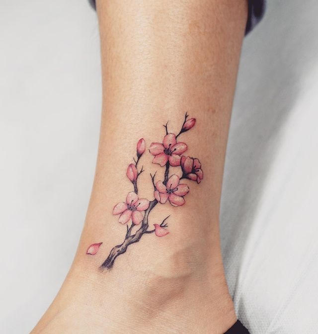 The Tiny Cherry Blossom Flower Tattoo Tattoo Design