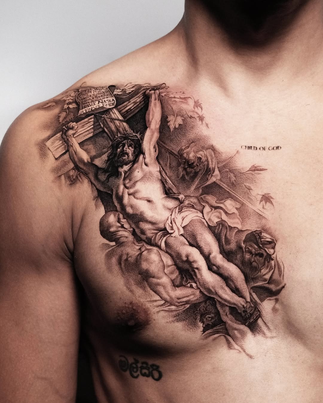 Stunning artistic depiction of a religious theme Tattoo Design