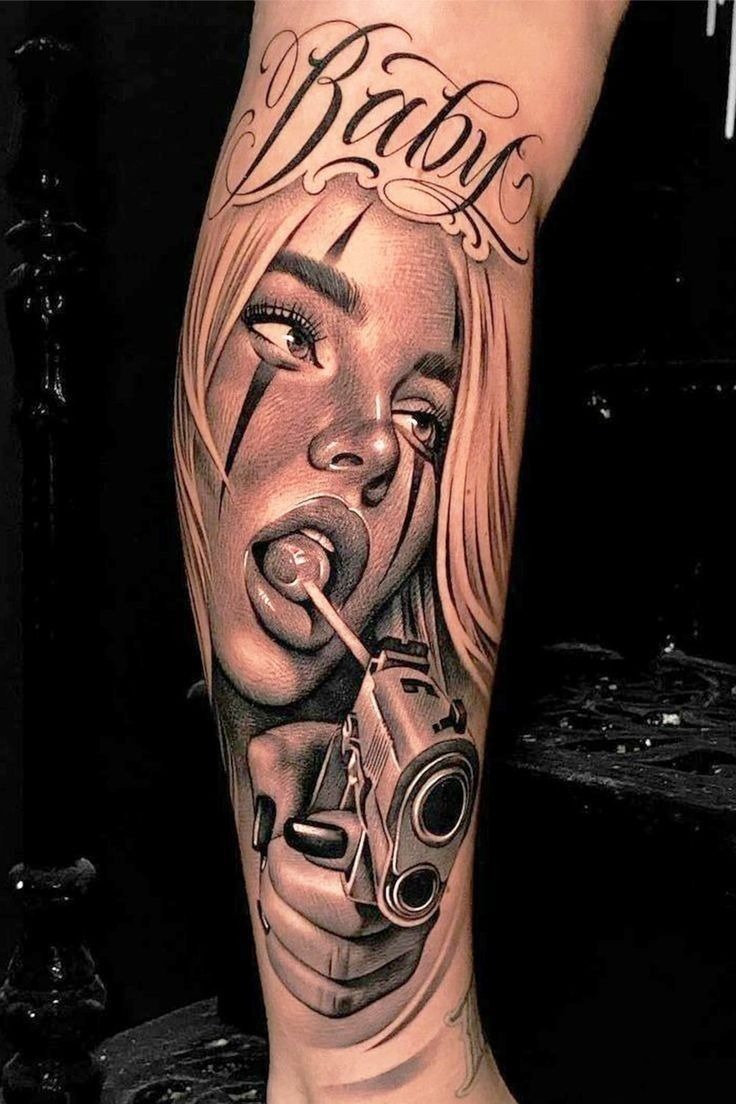 Angelic Chicano Child Motif Tattoo Design