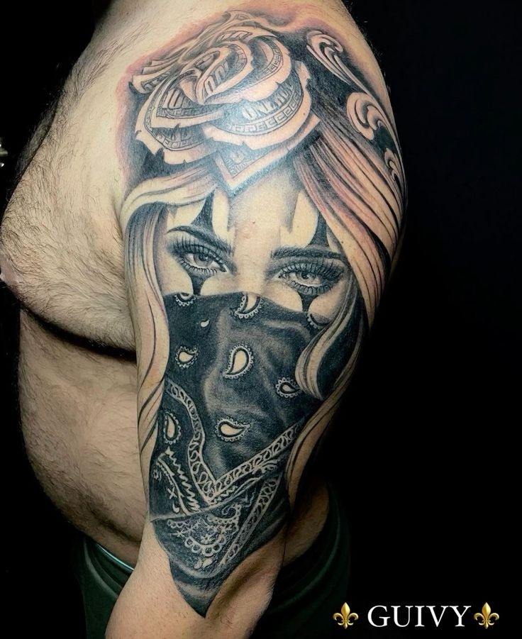 Bandana Chicana Classic Tattoo Design