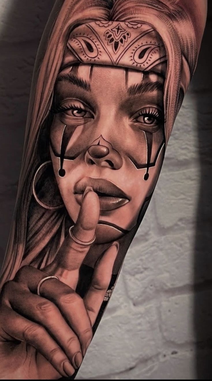 Bold Chicana Lettering Power Piece Tattoo Design