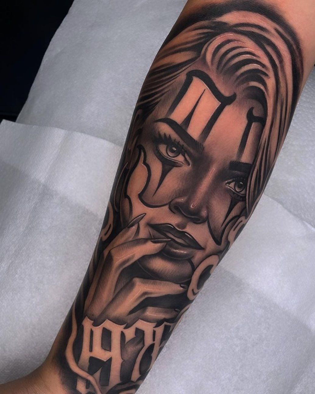 Sugar Skull Gentleman Portrait Tattoo Design