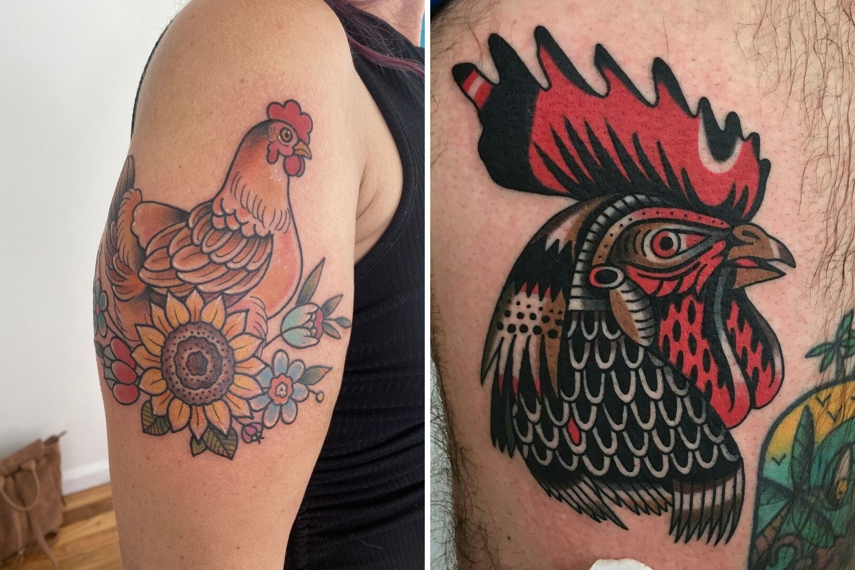 31+ Chicken Tattoo Ideas & Inspiration Featured Lookbook Collage