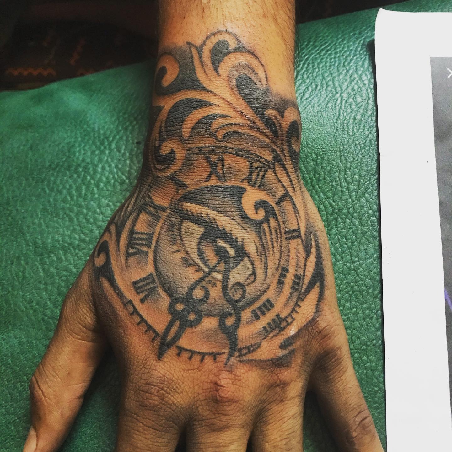 Eye and Roman Numeral Clock Tattoo Tattoo Design