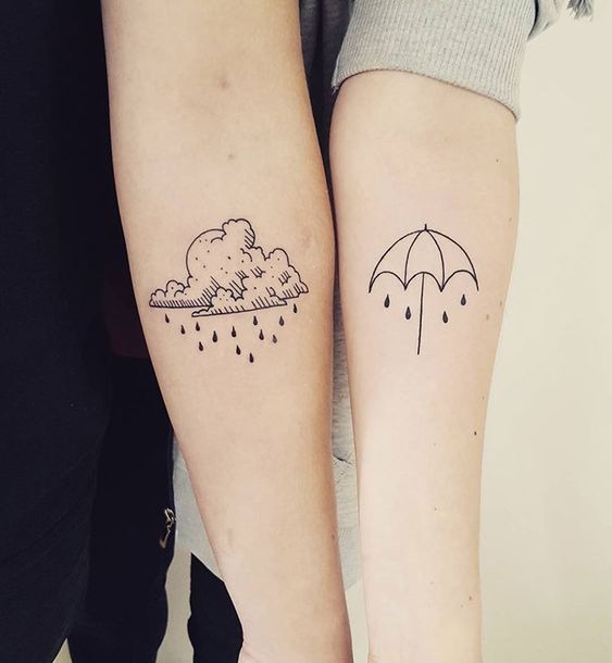 Cloud Tattoo Design: Shining Sun and Clouds in Sky Cloud Tattoos Tattoo Design