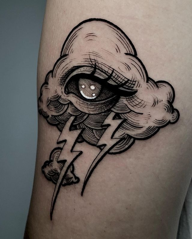 Cloud Tattoo Design: Whale in the Sky Tattoo with Cloud Tattoos Tattoo Design