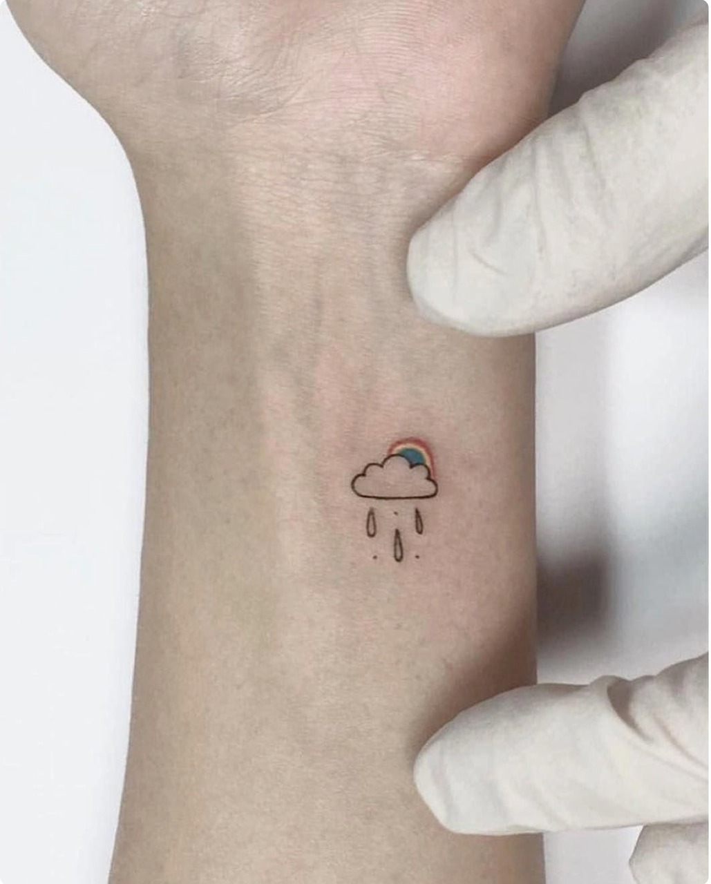 Cloud Tattoo Design: Woman with Head in Cloud Tattoos Tattoo Design