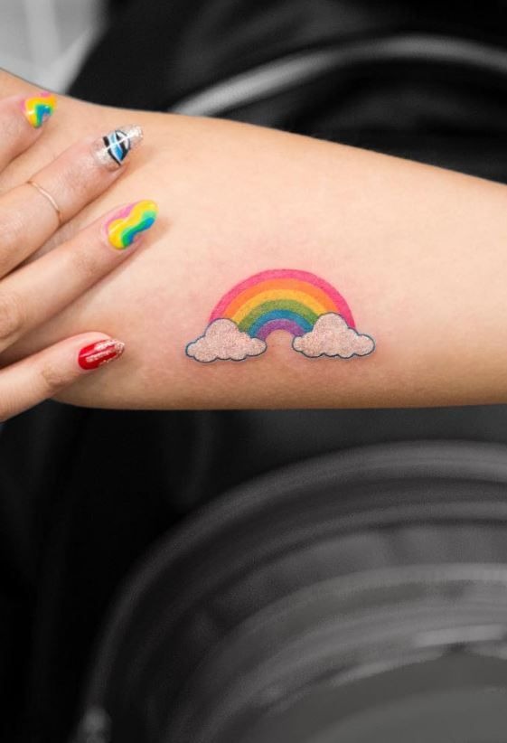 Cloud Tattoos Idea: Black and White Raining Cumulus Cloud Tattoos Tattoo Design