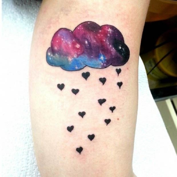 Cloud Tattoos Idea: Circular Sunrise and Clouds in Sky Tattoo Tattoo Design