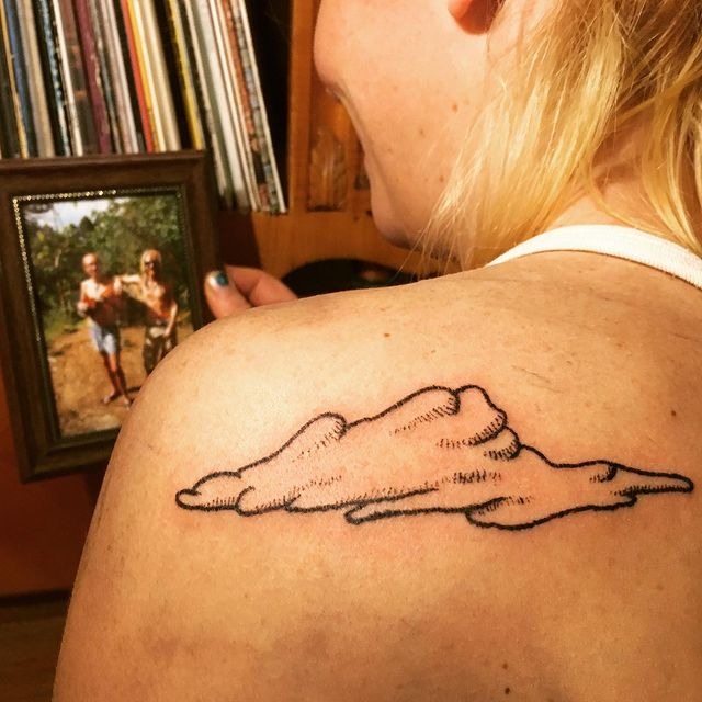 Cloud Tattoos Idea: Naked Woman Laying in Cloud Tattoos Tattoo Design