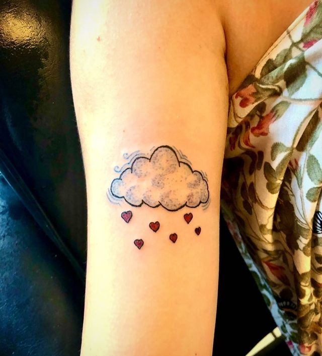 Matching TattooIdea: Rain Cloud and Umbrella Cloud Tattoos Tattoo Design