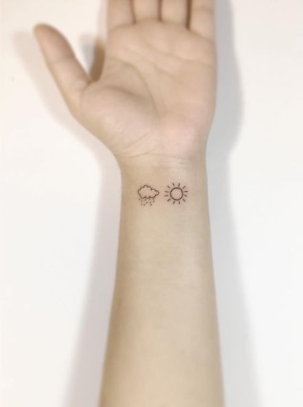 Realistic Monochrome Cloud Tattoos Tattoo Design