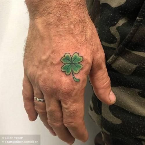 Whimsical Clover Vine Ankle Tattoo Tattoo Design