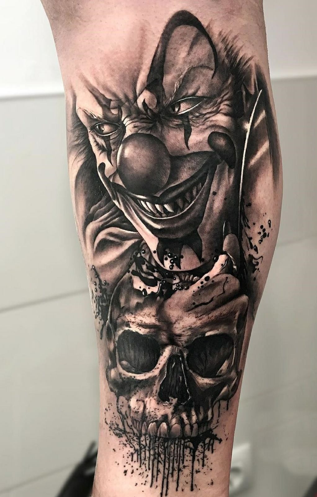 Graffiti Chaos Clown Tattoo Design