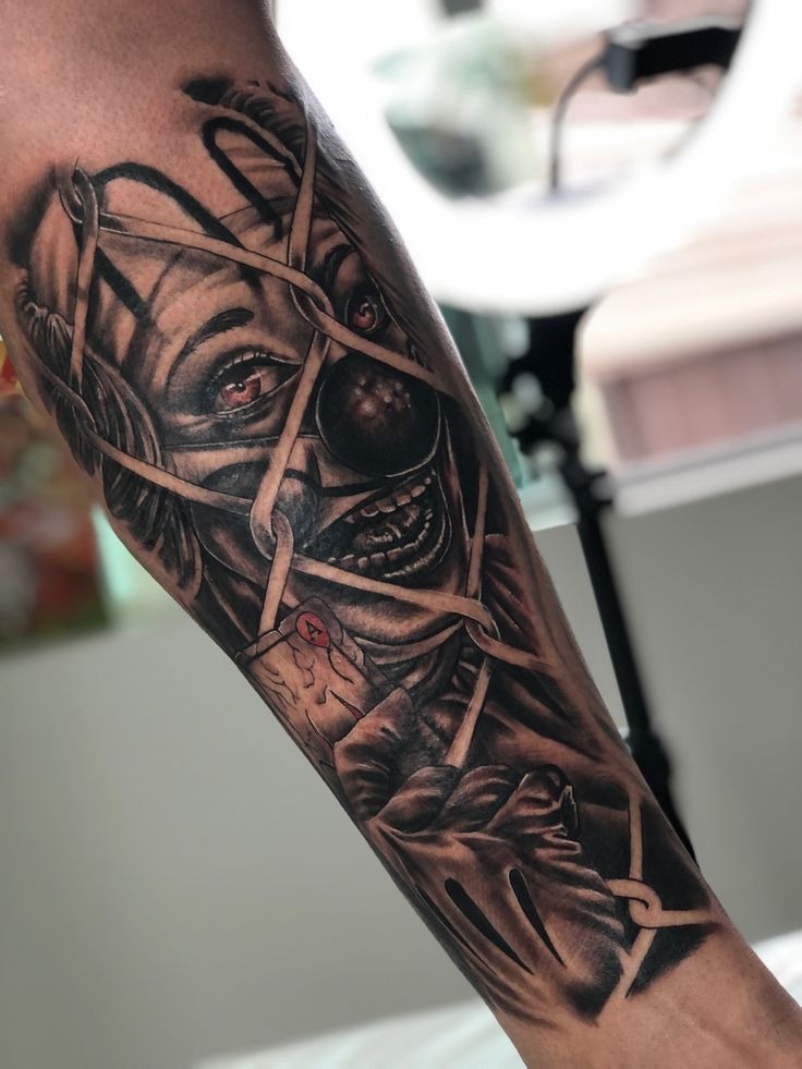Matching Traditional Clown Foot Tattoos Tattoo Design