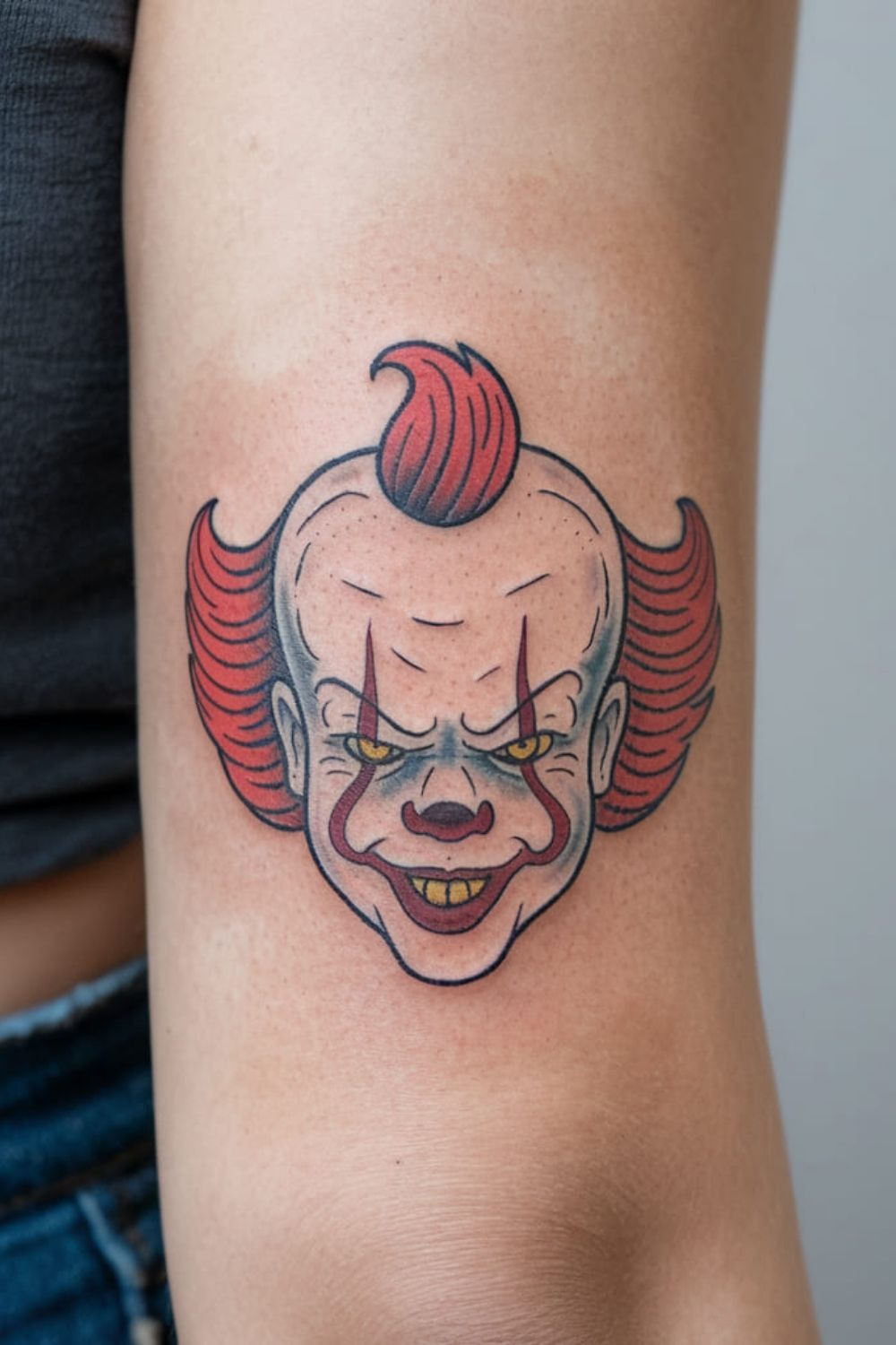 The Fool Jester Blackwork Tattoo Design