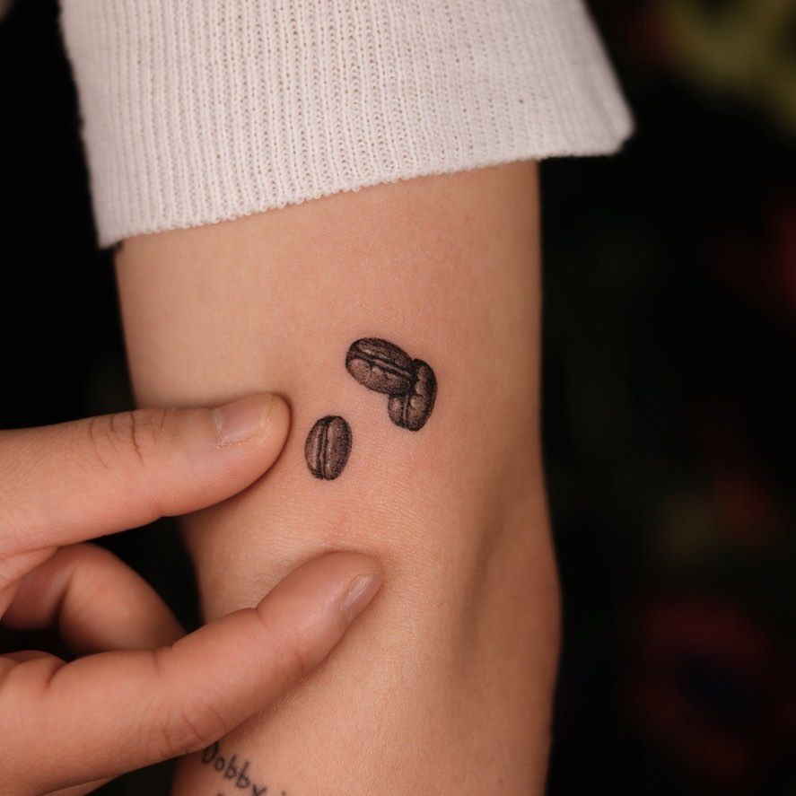 Tiny Coffee Bean Pair Tattoo Tattoo Design