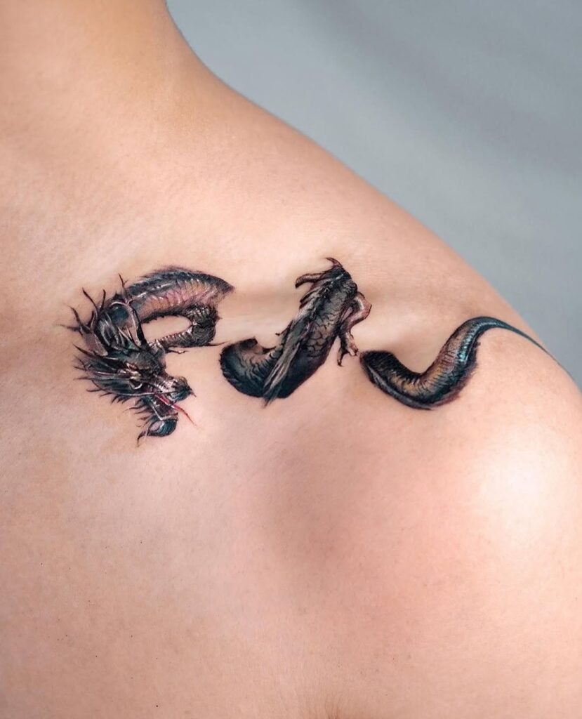 This tattoo design captures the essence of power, protection, and mysticism that dragons have represented for centuries.