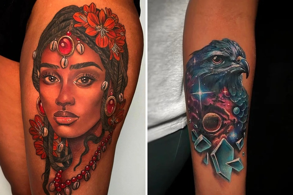 19 Color Tattoo Ideas For Black Skin Featured Lookbook Collage