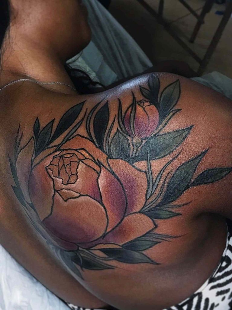 Fierce Tibetan Mask Sleeve tattoo design