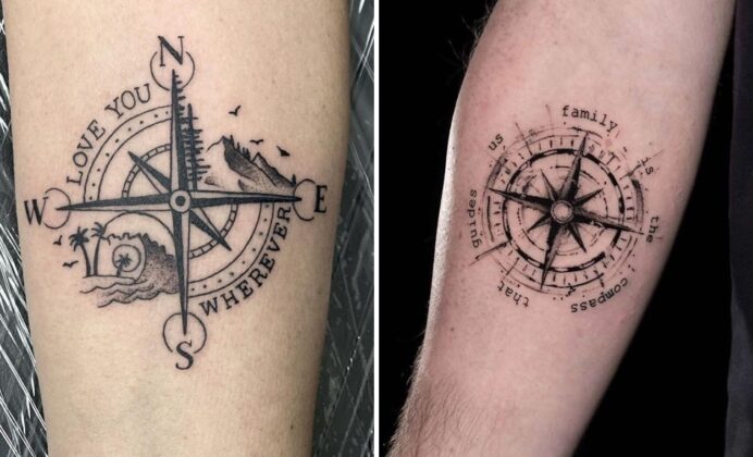 24+ Compass Tattoo Ideas For Stylish Direction and Personal Meaning
