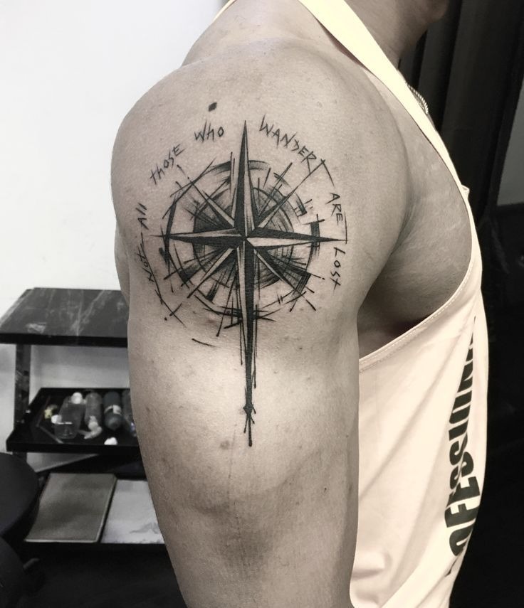 Lost Wanderer Compass Tattoo Tattoo Design