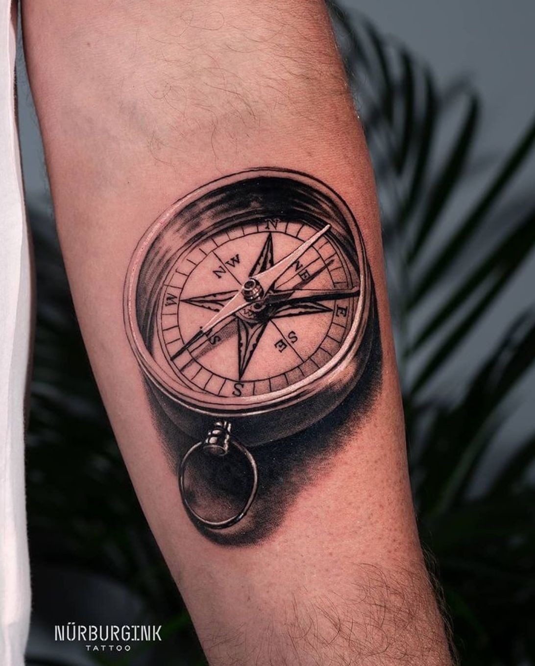 Realistic Vintage Compass Tattoo Tattoo Design