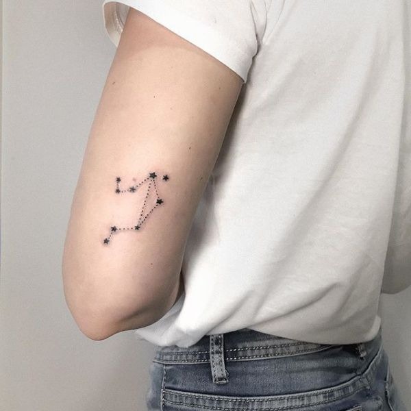 Celestial Arm Sleeve with Orbiting Stars Tattoo Design