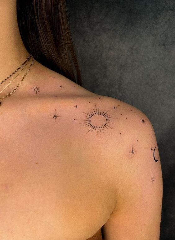Flowing Forearm Star Trail Tattoo Design