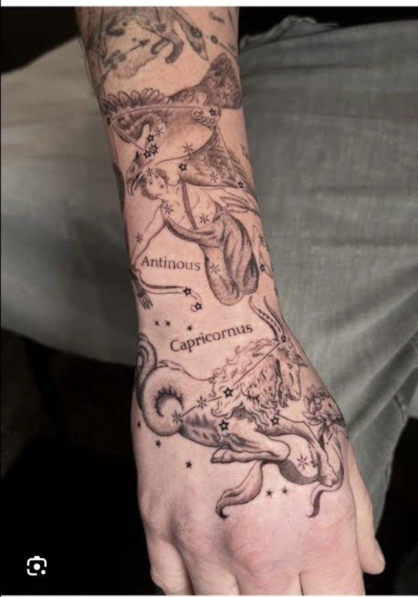 Sci-Fi Galaxy Back Placement Tattoo Design