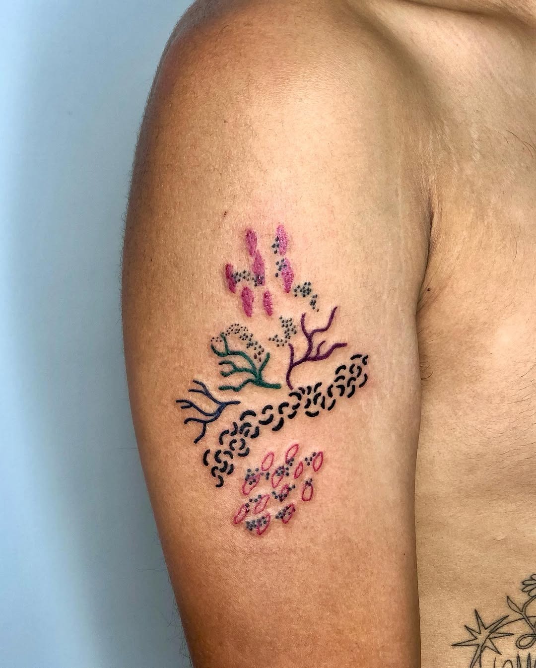 Stunning Coral Reef Tattoo with Vibrant Colors Tattoo Design
