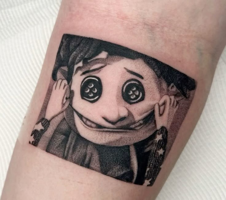 Coraline, Cat and Shadowy Other Mother Tattoo Design