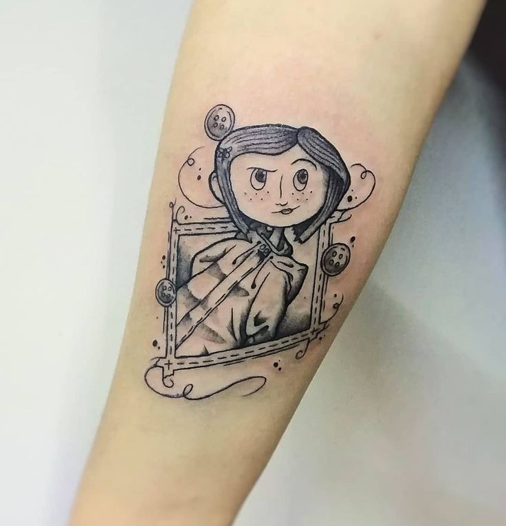 Doll With Metal Frame Tattoo Design