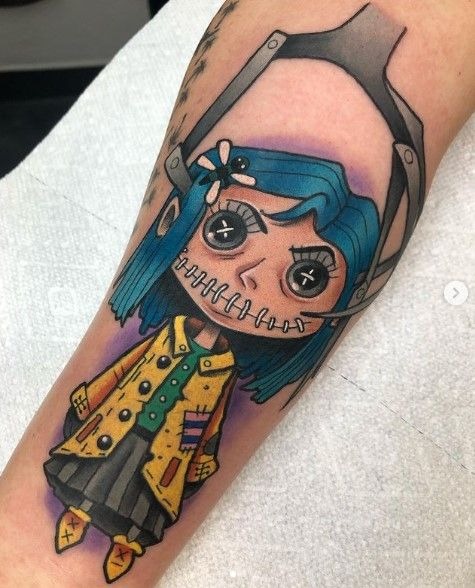 Enchanted Stone and Cat Coraline Tattoo Tattoo Design