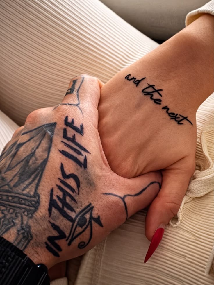 In This Life and the Next Hand Tattoos Tattoo Design