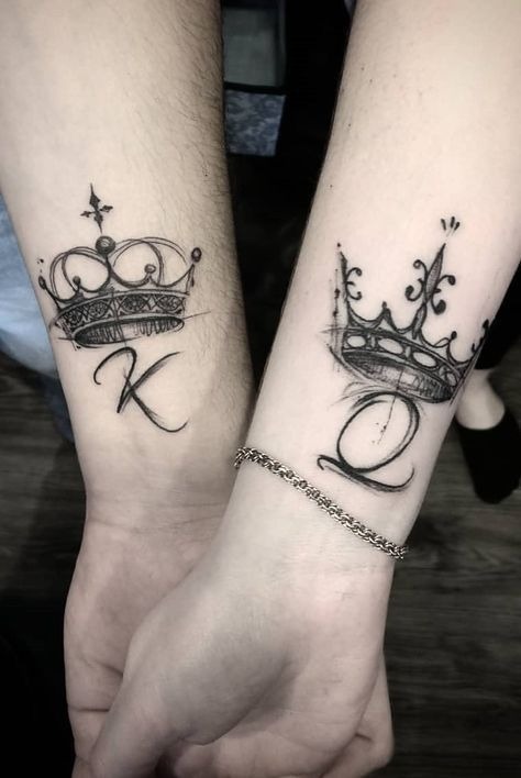King and Queen Crown Tattoos Tattoo Design