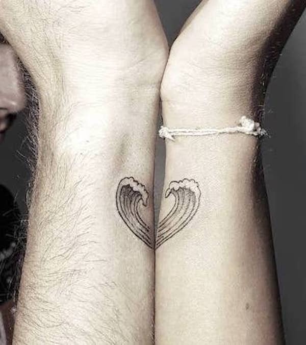 Wave tattoos are often associated with the ebb and flow of life and emotions.