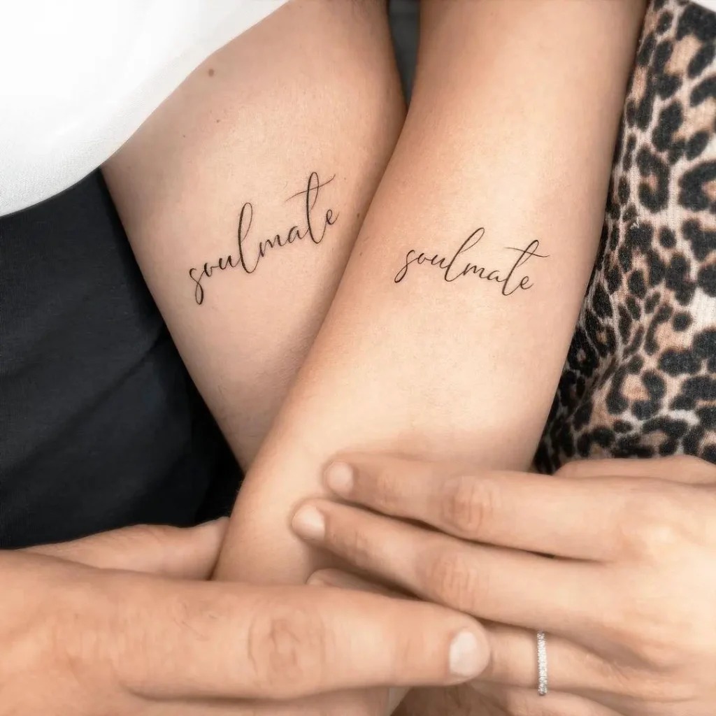 Soulmate Script Tattoos tattoo design