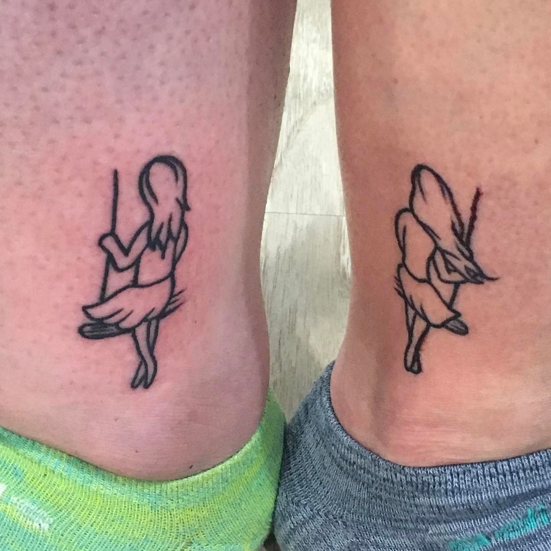 Swing and Hug Cousin Tattoo Tattoo Design