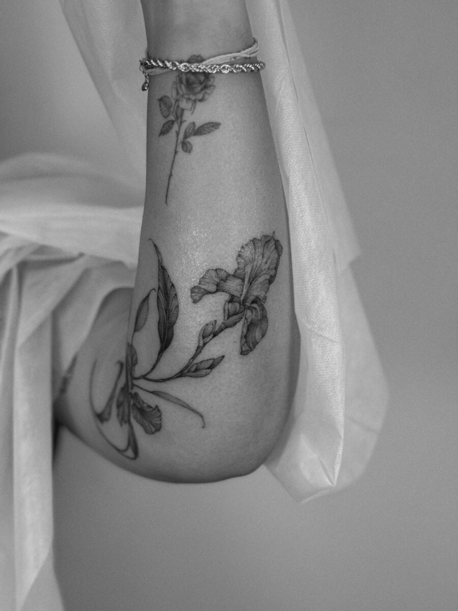 Delicate floral cover-up tattoo design Tattoo Design