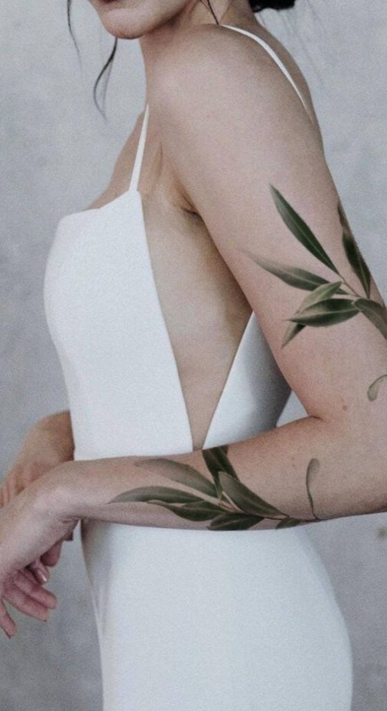 Cascading Floral Sleeve Tattoo Design
